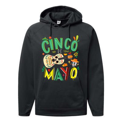 Cinco De Mayo Lets Fiesta Squad 5 De Mayo Mexican Fiesta Performance Fleece Hoodie