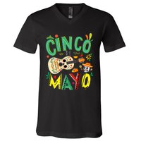 Cinco De Mayo Lets Fiesta Squad 5 De Mayo Mexican Fiesta V-Neck T-Shirt