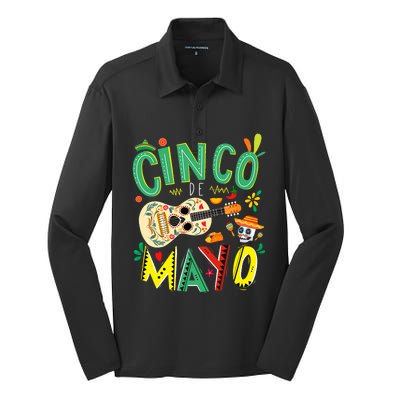 Cinco De Mayo Lets Fiesta Squad 5 De Mayo Mexican Fiesta Silk Touch Performance Long Sleeve Polo