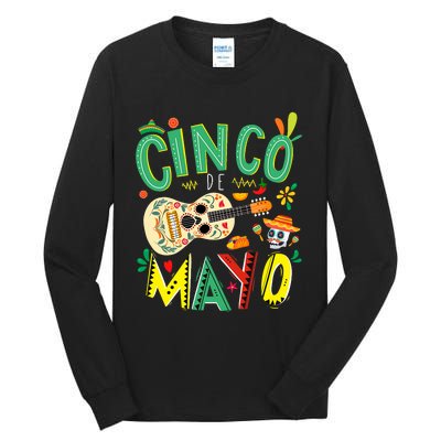 Cinco De Mayo Lets Fiesta Squad 5 De Mayo Mexican Fiesta Tall Long Sleeve T-Shirt