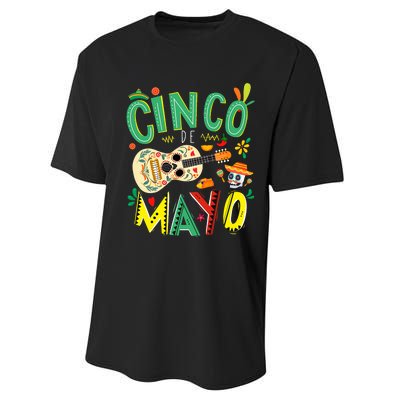 Cinco De Mayo Lets Fiesta Squad 5 De Mayo Mexican Fiesta Performance Sprint T-Shirt