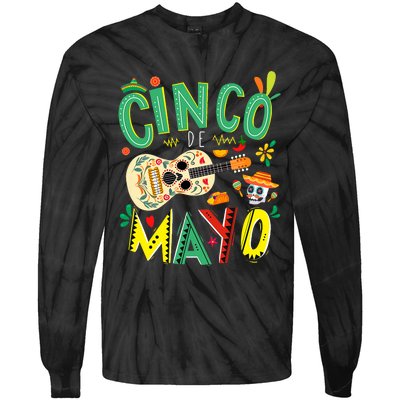 Cinco De Mayo Lets Fiesta Squad 5 De Mayo Mexican Fiesta Tie-Dye Long Sleeve Shirt