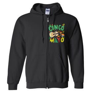 Cinco De Mayo Lets Fiesta Squad 5 De Mayo Mexican Fiesta Full Zip Hoodie