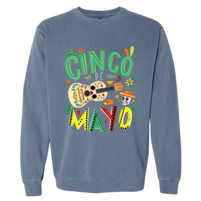 Cinco De Mayo Lets Fiesta Squad 5 De Mayo Mexican Fiesta Garment-Dyed Sweatshirt