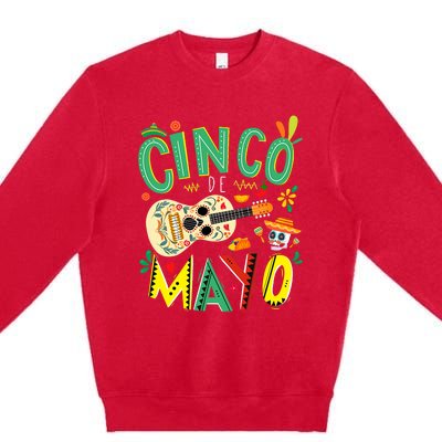 Cinco De Mayo Lets Fiesta Squad 5 De Mayo Mexican Fiesta Premium Crewneck Sweatshirt