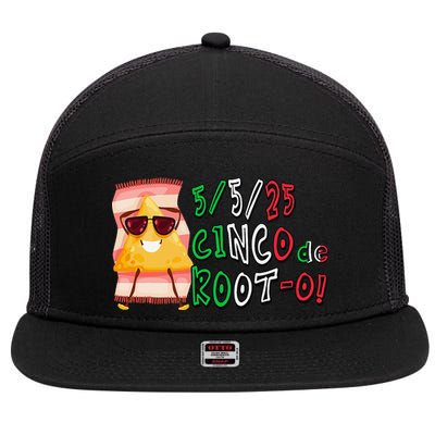 Cinco De Mayo Funny Math Nerds 5525 Cinco De Root-o 7 Panel Mesh Trucker Snapback Hat