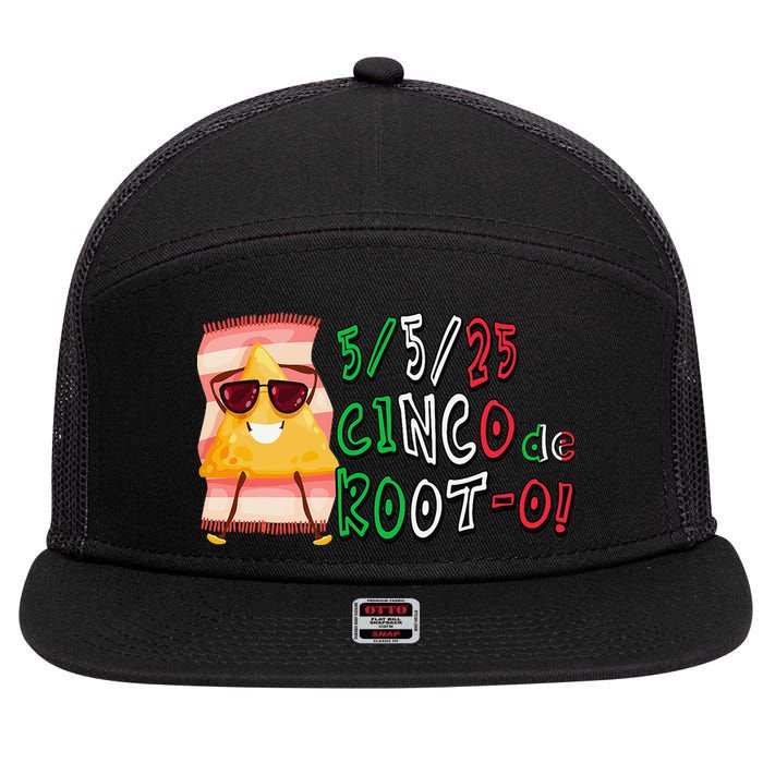 Cinco De Mayo Funny Math Nerds 5525 Cinco De Root-o 7 Panel Mesh Trucker Snapback Hat