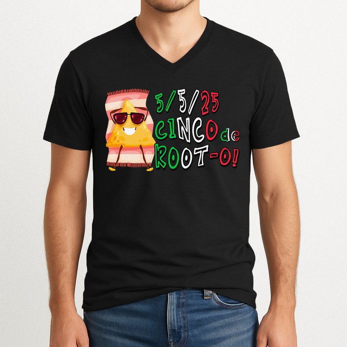 Cinco De Mayo Funny Math Nerds 5525 Cinco De Root-o V-Neck T-Shirt