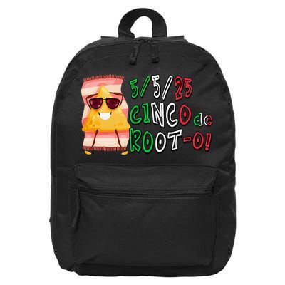 Cinco De Mayo Funny Math Nerds 5525 Cinco De Root-o 16 in Basic Backpack