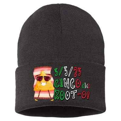 Cinco De Mayo Funny Math Nerds 5525 Cinco De Root-o Sustainable Knit Beanie