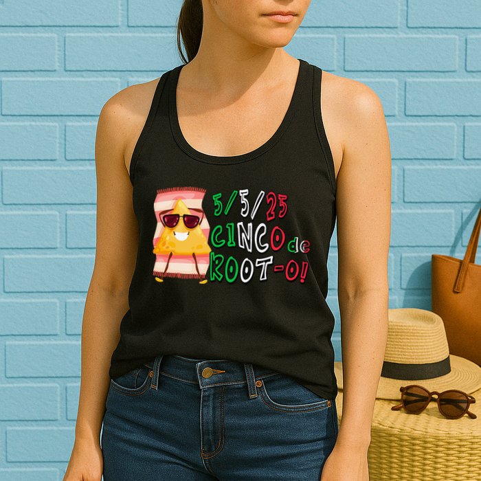 Cinco De Mayo Funny Math Nerds 5525 Cinco De Root-o Womens Tank Top