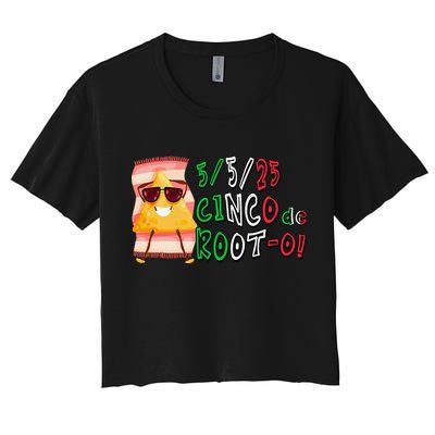Cinco De Mayo Funny Math Nerds 5525 Cinco De Root-o Women's Crop Top Tee