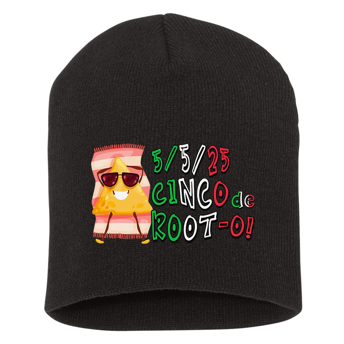 Cinco De Mayo Funny Math Nerds 5525 Cinco De Root-o Short Acrylic Beanie