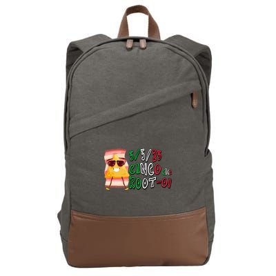 Cinco De Mayo Funny Math Nerds 5525 Cinco De Root-o Cotton Canvas Backpack