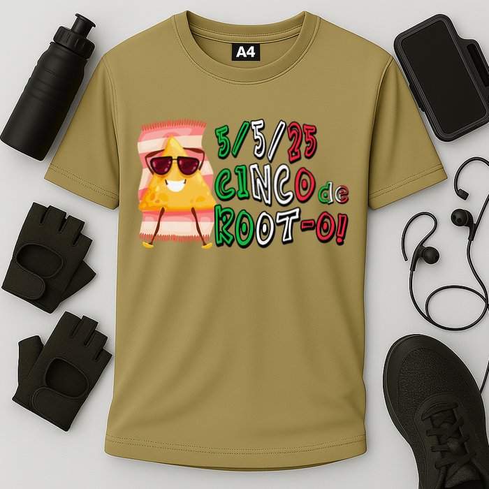 Cinco De Mayo Funny Math Nerds 5525 Cinco De Root-o Cooling Performance Crew T-Shirt