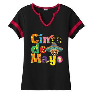 Cinco De Mayo Mexican Day Celebration Ladies Halftime Notch Neck Tee