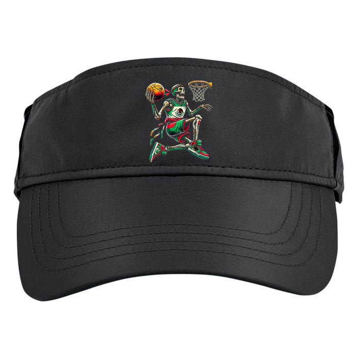 Cinco De Mayo 2025 Skeleton Play Basketball Sombrero Fiesta Adult Drive Performance Visor