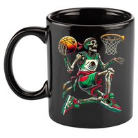 Cinco De Mayo 2025 Skeleton Play Basketball Sombrero Fiesta 11oz C Handle Ceramic Mug