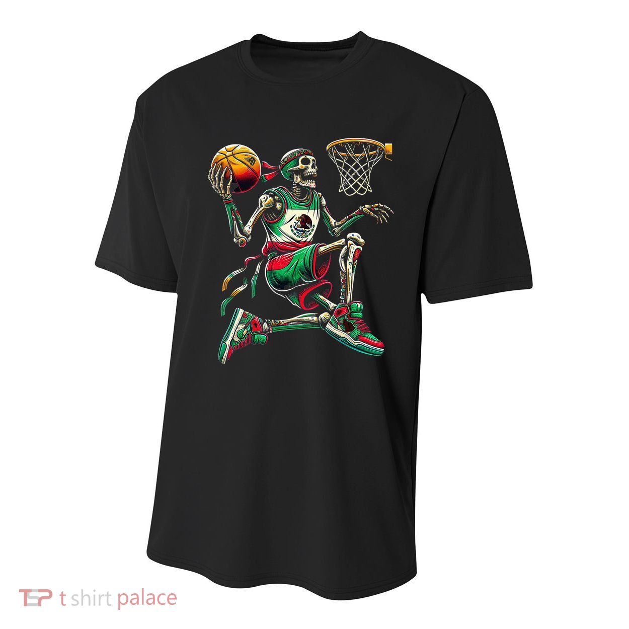 Cinco De Mayo 2025 Skeleton Play Basketball Sombrero Fiesta Youth Performance Sprint T-Shirt