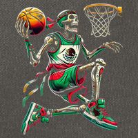 Cinco De Mayo 2025 Skeleton Play Basketball Sombrero Fiesta Cotton Canvas Backpack