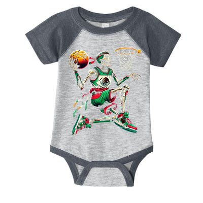 Cinco De Mayo 2025 Skeleton Play Basketball Sombrero Fiesta Infant Baby Jersey Bodysuit