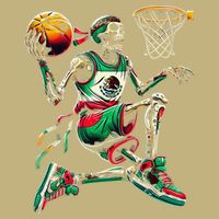 Cinco De Mayo 2025 Skeleton Play Basketball Sombrero Fiesta Cooling Performance Crew T-Shirt