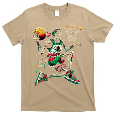 Cinco De Mayo 2025 Skeleton Play Basketball Sombrero Fiesta T-Shirt