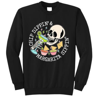 Chippin Dippin Margarita Sippin Skull Sweatshirt