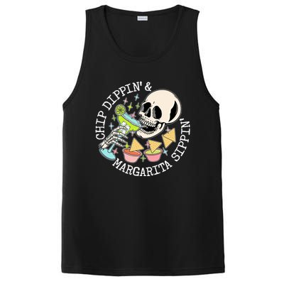 Chippin Dippin Margarita Sippin Skull PosiCharge Competitor Tank