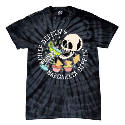 Chippin Dippin Margarita Sippin Skull Tie-Dye T-Shirt