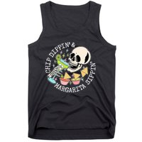 Chippin Dippin Margarita Sippin Skull Tank Top