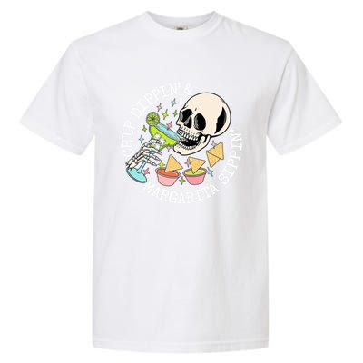 Chippin Dippin Margarita Sippin Skull Garment-Dyed Heavyweight T-Shirt