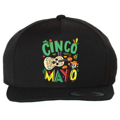 Cinco De Mayo Lets Fiesta Squad 5 De Mayo Mexican Fiesta Wool Snapback Cap