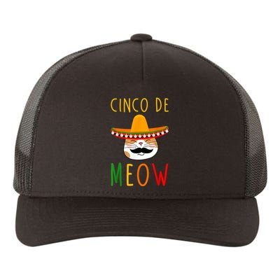 Cinco De Meow Tee Cinco De Mayo Mexico Cats Clothes Outfit Yupoong Adult 5-Panel Trucker Hat