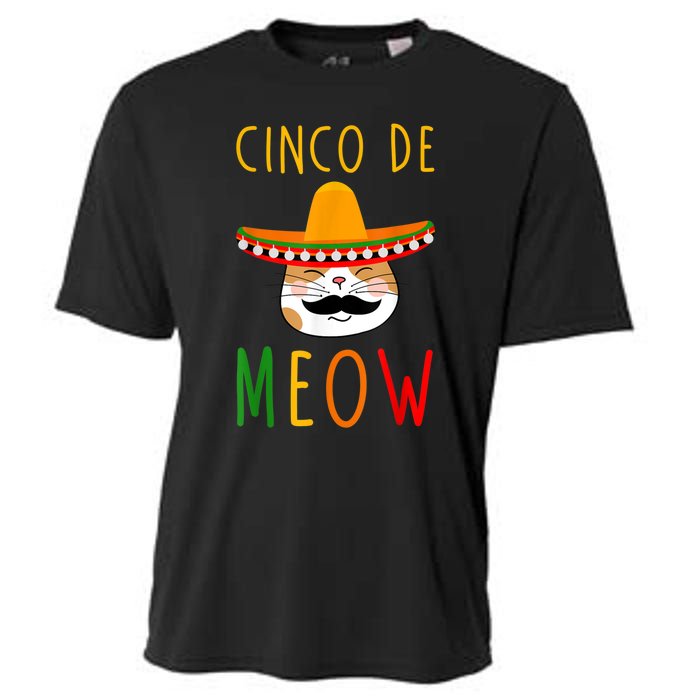 Cinco De Meow Tee Cinco De Mayo Mexico Cats Clothes Outfit Cooling Performance Crew T-Shirt