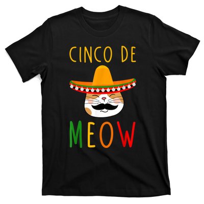 Cinco De Meow Tee Cinco De Mayo Mexico Cats Clothes Outfit T-Shirt