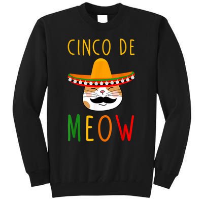 Cinco De Meow Tee Cinco De Mayo Mexico Cats Clothes Outfit Tall Sweatshirt