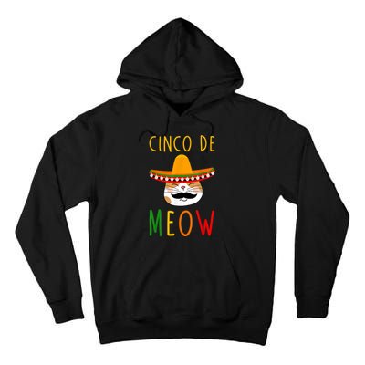 Cinco De Meow Tee Cinco De Mayo Mexico Cats Clothes Outfit Tall Hoodie