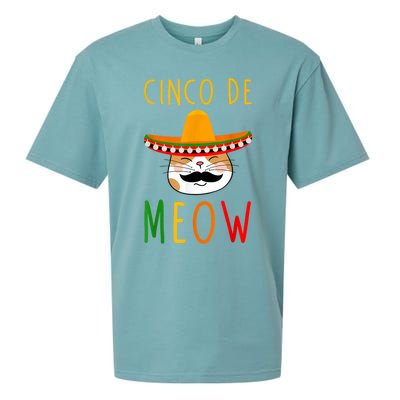 Cinco De Meow Tee Cinco De Mayo Mexico Cats Clothes Outfit Sueded Cloud Jersey T-Shirt