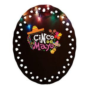 Cinco De Mayo Mexican Fiesta 5 De Mayo Ceramic Oval Ornament