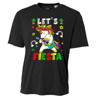 Cinco De Mayo Party Lets Fiesta Dancing Mexican Unicorn Cooling Performance Crew T-Shirt