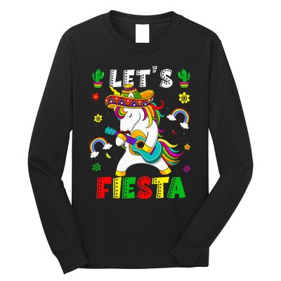 Cinco De Mayo Party Lets Fiesta Dancing Mexican Unicorn Long Sleeve Shirt