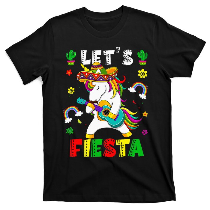 Cinco De Mayo Party Lets Fiesta Dancing Mexican Unicorn T-Shirt