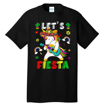 Cinco De Mayo Party Lets Fiesta Dancing Mexican Unicorn Tall T-Shirt