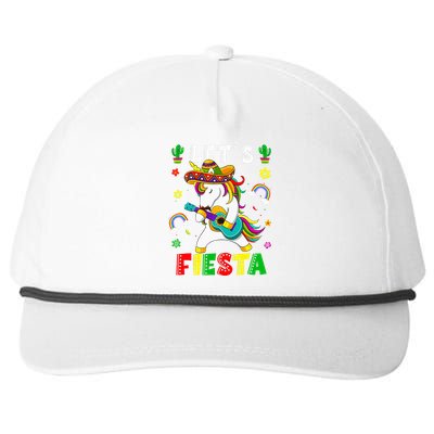 Cinco De Mayo Party Lets Fiesta Dancing Mexican Unicorn Snapback Five-Panel Rope Hat