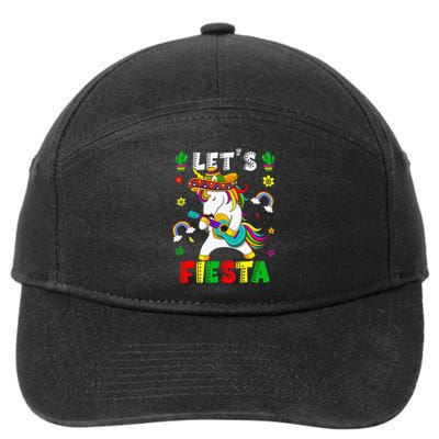 Cinco De Mayo Party Lets Fiesta Dancing Mexican Unicorn 7-Panel Snapback Hat