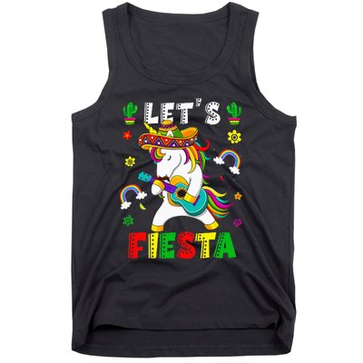 Cinco De Mayo Party Lets Fiesta Dancing Mexican Unicorn Tank Top