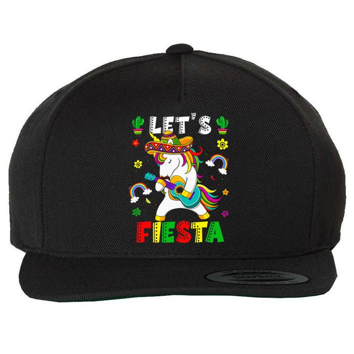 Cinco De Mayo Party Lets Fiesta Dancing Mexican Unicorn Wool Snapback Cap