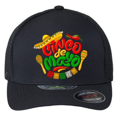 Cinco De Mayo Celebration Fiesta Flexfit Unipanel Trucker Cap