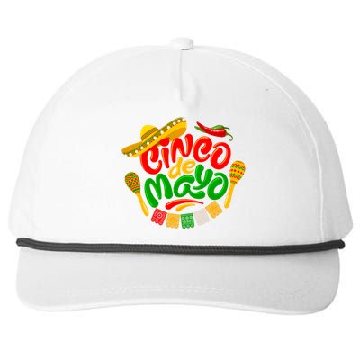 Cinco De Mayo Celebration Fiesta Snapback Five-Panel Rope Hat